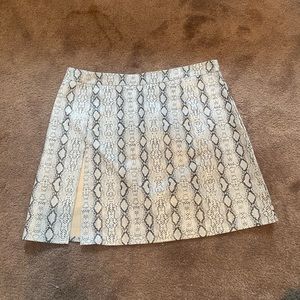 Snakeskin mini skirt